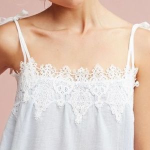 E by Eloise Light Blue Tie Strap Lace Camisole